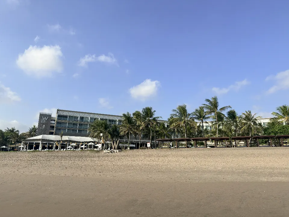 The beach at Seminyak in front of the W Bali.